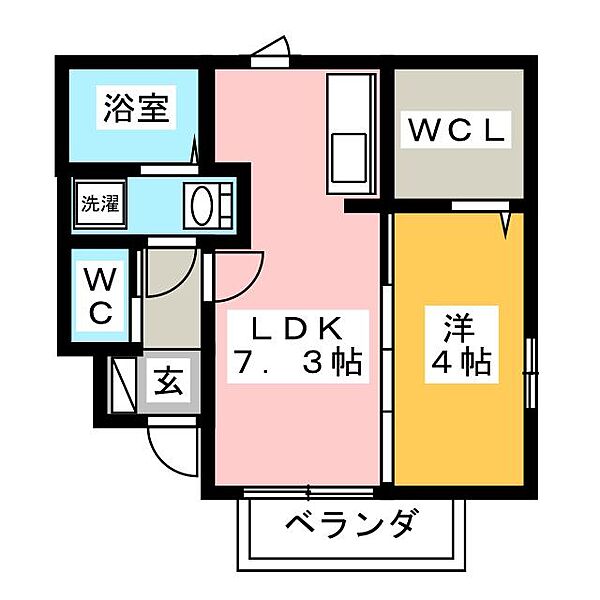 セジュールＭＮＨ ｜岐阜県岐阜市折立(賃貸アパート1LDK・1階・30.75㎡)の写真 その2