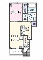 シルキー　ピーク 102 ｜ 岐阜県岐阜市粟野西７丁目40（賃貸アパート1LDK・1階・44.70㎡） その2