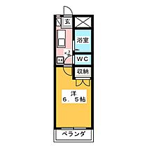 リズスクエア中棟  ｜ 岐阜県岐阜市折立（賃貸マンション1K・2階・26.00㎡） その2