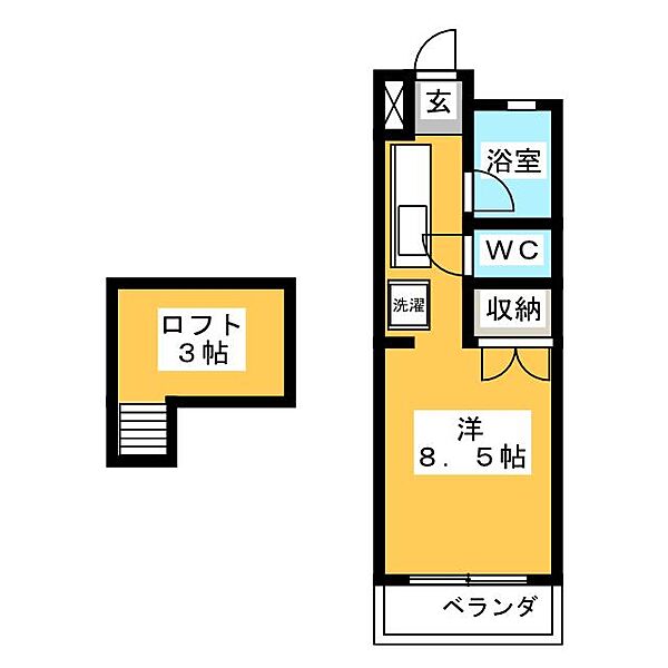 マスキャン黒野 ｜岐阜県岐阜市黒野南３丁目(賃貸マンション1R・4階・21.26㎡)の写真 その2