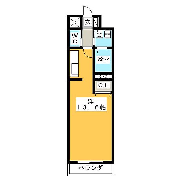 プリムローズ ｜岐阜県岐阜市若竹町１丁目(賃貸マンション1R・5階・33.89㎡)の写真 その2