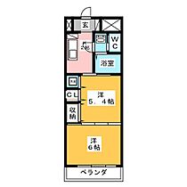 ＡＳＯＫＡビル  ｜ 岐阜県岐阜市長良法久寺町（賃貸マンション2K・2階・33.00㎡） その2