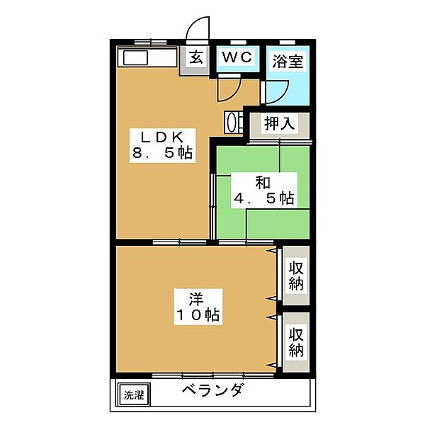 森商ビル ｜岐阜県岐阜市鷺山東２丁目(賃貸マンション2LDK・3階・48.60㎡)の写真 その2