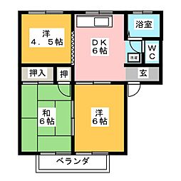 セジュールNARA 3DKの間取図画像