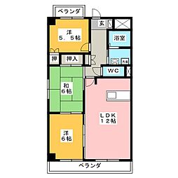 オークランド25 3LDKの間取図画像