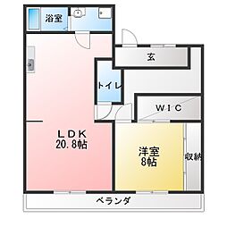 マンションオオノ 3DKの間取図画像