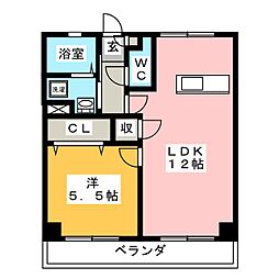 メゾン阿曽 1LDKの間取図画像