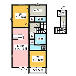 アメニティ31 2LDKの間取図画像