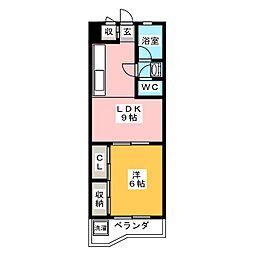 ノエル 1LDKの間取図画像