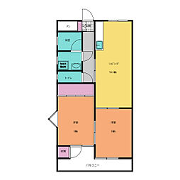 TSResidence2 2LDKの間取図画像