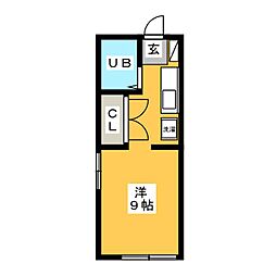 ステラハウスEZ ワンルームの間取図画像