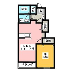 NYWESTHARLEYB 1LDKの間取図画像