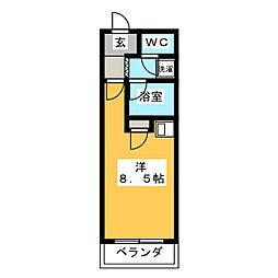 エスペランサ石田 ワンルームの間取図画像