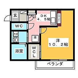 松栄ビル 1DKの間取図画像