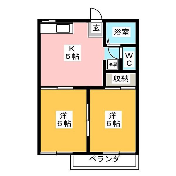 タウニー東進　Ａ棟 ｜岐阜県岐阜市北一色７丁目(賃貸アパート2K・2階・35.00㎡)の写真 その2