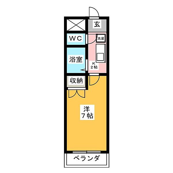 クレールたつた ｜岐阜県岐阜市金町１丁目(賃貸マンション1K・4階・21.87㎡)の写真 その2