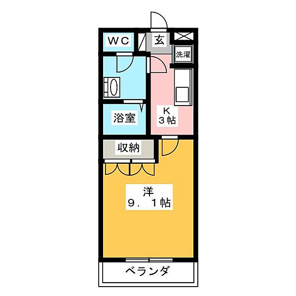 グリーンヒルズ ｜岐阜県岐阜市長森岩戸(賃貸アパート1K・1階・29.75㎡)の写真 その2