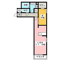 ＯＨＡＮＡ  ｜ 岐阜県岐阜市竜田町８丁目（賃貸アパート1LDK・3階・44.51㎡） その2