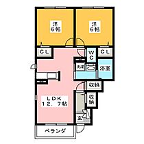 ブライトフリーデＣ  ｜ 岐阜県岐阜市日野北１丁目（賃貸アパート2LDK・1階・56.47㎡） その2