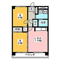 メゾン松波  ｜ 岐阜県岐阜市羽衣町４丁目（賃貸マンション2LDK・2階・51.84㎡） その2