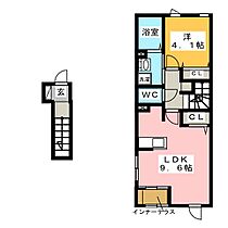 エスポワールE  ｜ 岐阜県岐阜市東中島３丁目（賃貸アパート1LDK・2階・42.82㎡） その2