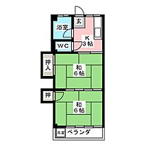 アパート丸双  ｜ 岐阜県岐阜市加納鉄砲町１丁目（賃貸マンション2K・1階・28.65㎡） その2