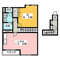 ディナスティーパレス  ｜ 岐阜県岐阜市北一色７丁目（賃貸アパート1LDK・2階・52.80㎡） その2