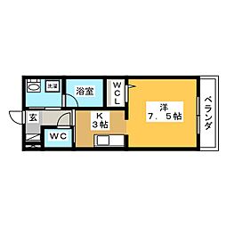 間取図画像 1K