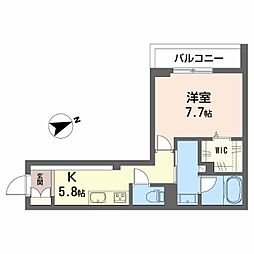 リオリエント加納本町 1Kの間取図画像