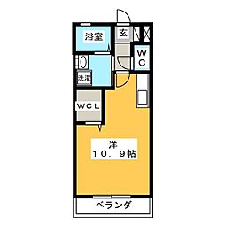 PRIME天王 ワンルームの間取図画像