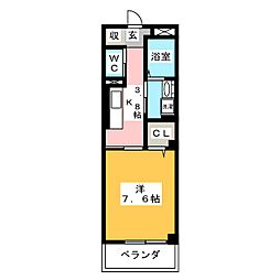 CASSINO 1Kの間取図画像