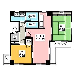 RESIDENCE30 2LDKの間取図画像