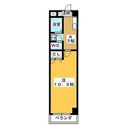 POPOLARE 1Kの間取図画像