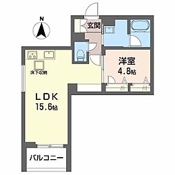 クレスティーク福住 1LDKの間取図画像