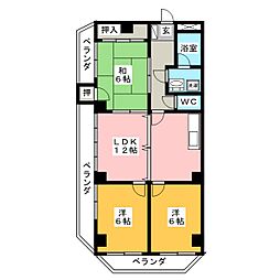 エステート長森 3LDKの間取図画像