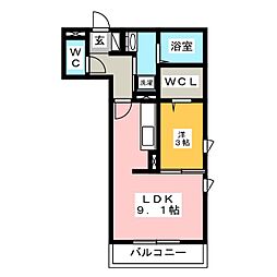 グランツラウムGT 1LDKの間取図画像
