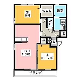 ネクサス2 2LDKの間取図画像
