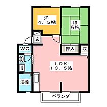 レジデンス田園　Ｃ棟  ｜ 岐阜県大垣市美和町（賃貸アパート2LDK・2階・52.80㎡） その2