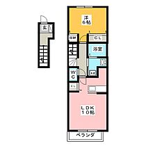 メゾン　ナリッシュII　A  ｜ 岐阜県大垣市東前２丁目（賃貸アパート1LDK・2階・42.80㎡） その2