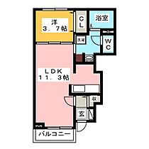 イノセント　フェアリー  ｜ 岐阜県大垣市本今４丁目（賃貸アパート1LDK・1階・37.13㎡） その2