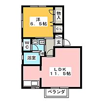 カーサ・F  ｜ 岐阜県養老郡養老町烏江（賃貸アパート1LDK・1階・42.48㎡） その2