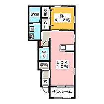 リヴィエール  ｜ 岐阜県大垣市綾野１丁目（賃貸アパート1LDK・1階・41.75㎡） その2