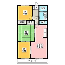 リバーサイドコートあづま  ｜ 岐阜県大垣市東町２丁目（賃貸マンション3LDK・4階・71.40㎡） その2