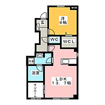 ファーストプレイス築捨I  ｜ 岐阜県大垣市築捨町１丁目（賃貸アパート1LDK・1階・53.04㎡） その2