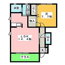 ラフィーネ  ｜ 岐阜県大垣市本今４丁目（賃貸アパート1LDK・1階・51.01㎡） その2