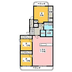 プレアール大垣本町 3LDKの間取図画像
