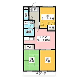 DWELLMANZO 3LDKの間取図画像