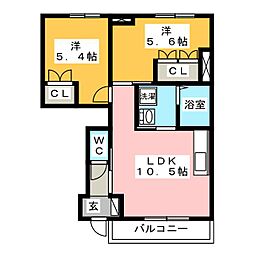 リビングストン 2LDKの間取図画像
