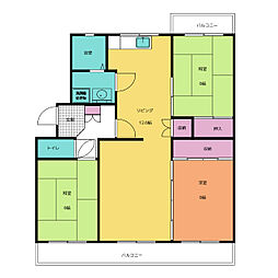 パビリオン大垣 3LDKの間取図画像