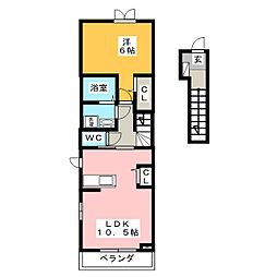 ベルフィオーレA 1LDKの間取図画像